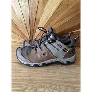 KEEN Dry Steens Waterproof Hiking Shoes 1022336 Timberwolf/Coral Women’s Sz 10.5